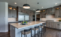 kitchen cabinets and island